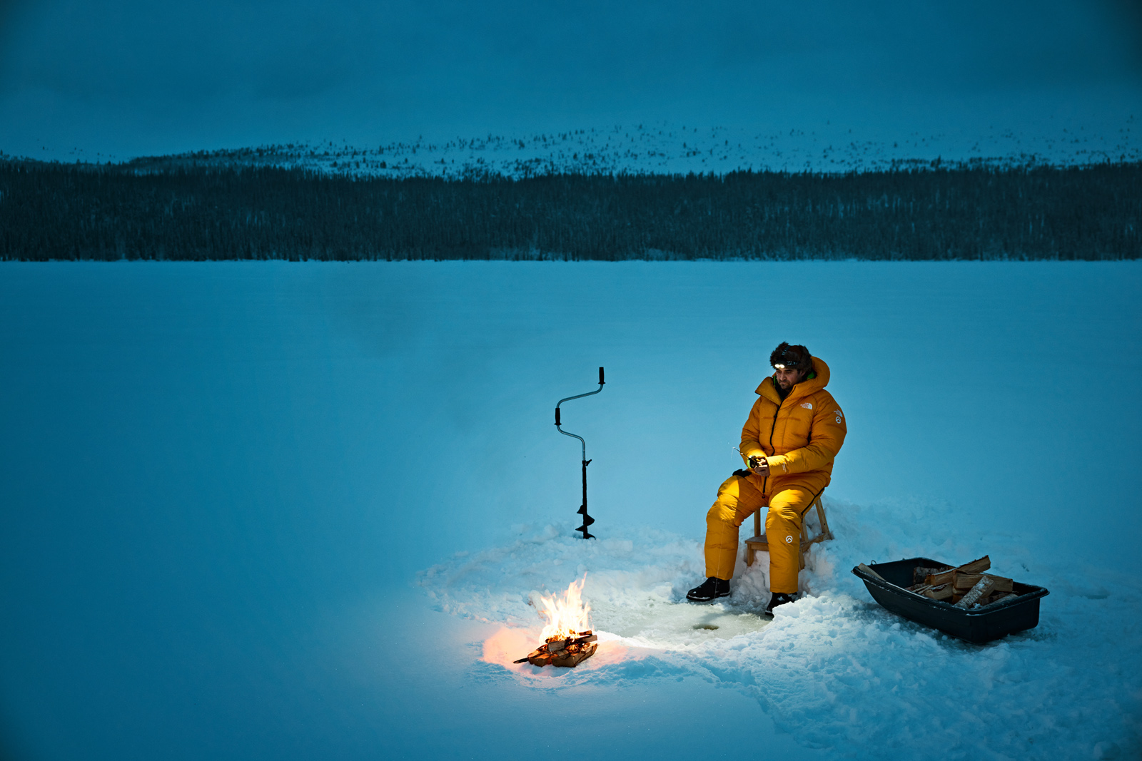 Ice fishing in Finland